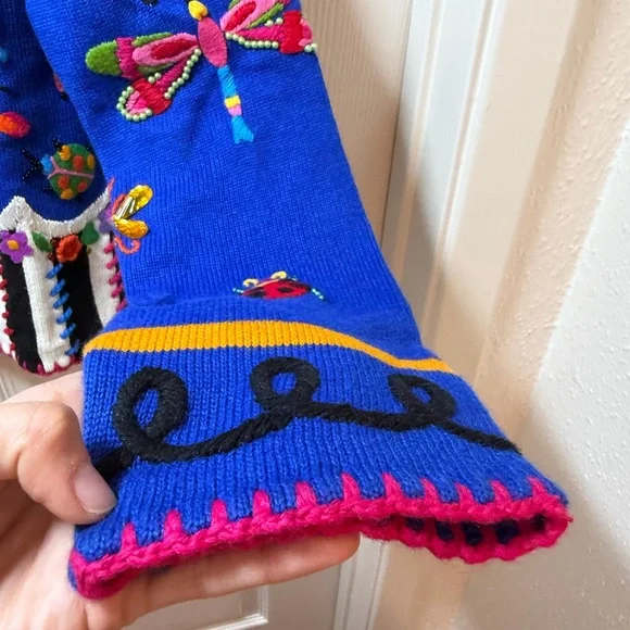 rare vintage michael simon butterfly sweater NWT - Picture 7 of 15